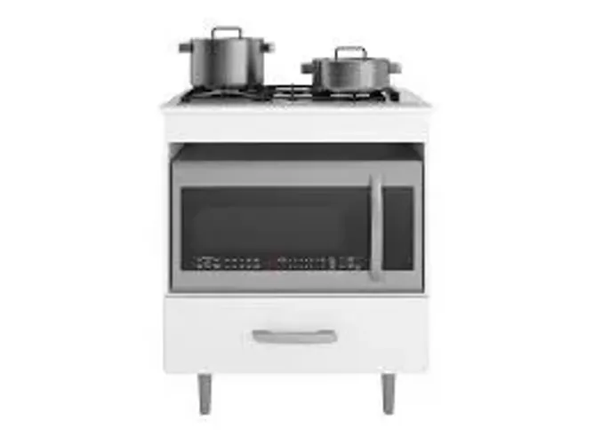 Balcão para CookTop 4 Bocas Branco Alecrim Poliman - Entrega Rápida!