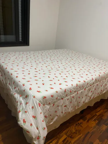 Edredom de casal 100% algodão, dupla-face.