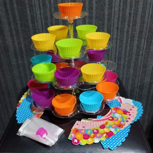 Expositor para cupcake e forma de silicone