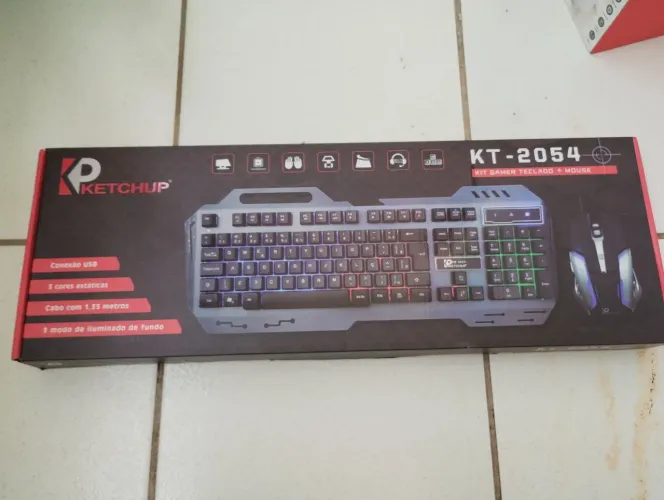 Kit Gamer Teclado e Mouse Ketchup KT-2054