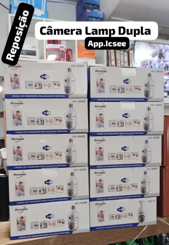 Câmera de Segurança Lâmpada Dupla App Icsee (Reposição)