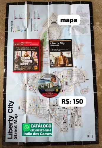 Grand Theft Auto IV The Complete Edition + Mapa = R$: 150
