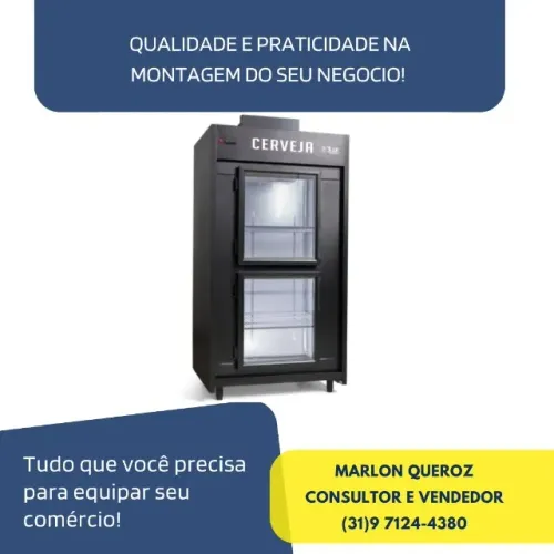 Cervejeira 2 Portas de Vidro Mini Câmara Polar 220v