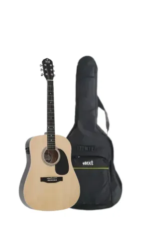 Violão Aço Elétrico Folk 41 Myth Mt41Fse Dark Brown - C/Capa