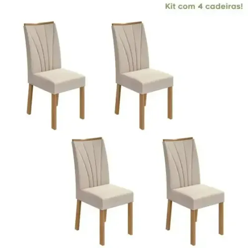 Conjunto Com 4 Cadeiras Sala De Jantar