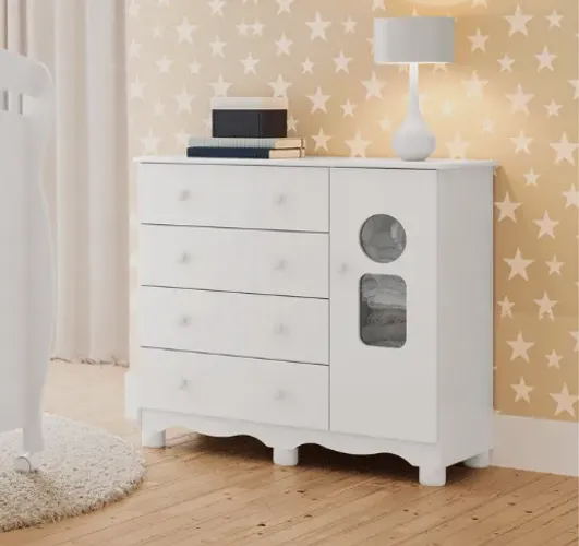 Comoda Infantil Tedy em MDF (Nova)