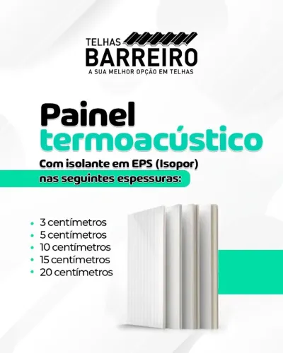 Painel termoacústico sob medida