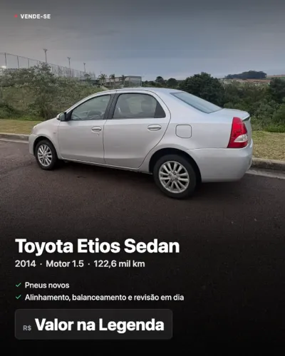 Toyota Etios XLS Sedan 1.5 Flex 16V 4P Mec. 2014