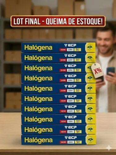 Lâmpada halógena 300w 220v lote c/29 peças