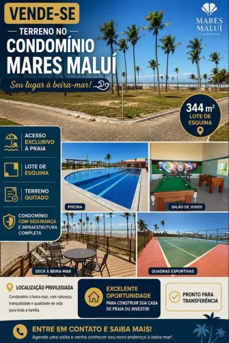 Mares Maluí - Lote com 344m2