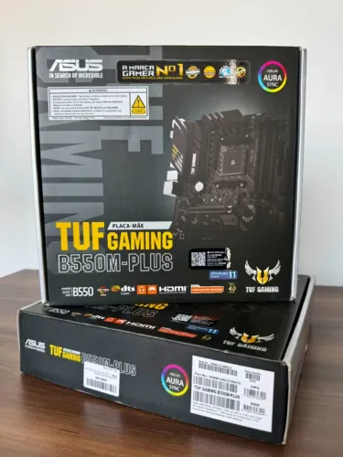 Placa Mãe ASUS TUF Gaming B550M-Plus - (NOVA/LACRADA) - AMD DDR4