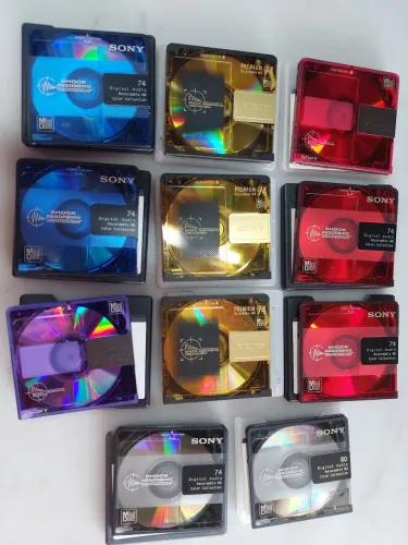 Kit 11 minidisk regraváveis Sony original
