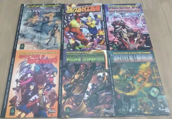 Kit de RPG Mutantes e Malfeitores (Básico e 5 suplementos)