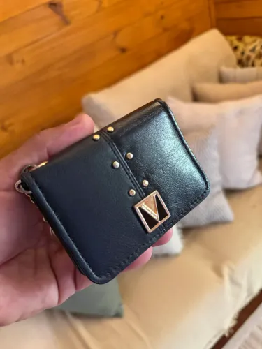 Porta-Documento / Porta-Cartão Feminino com Chaveiro - Ótimo Estado