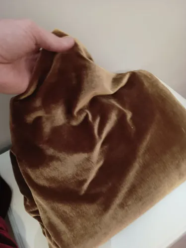Tecido veludo cristal caramelo dourado 5 m