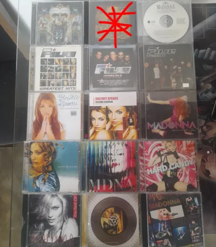 Cds Michael Jackson,Madonna,Britney Spears e Five
