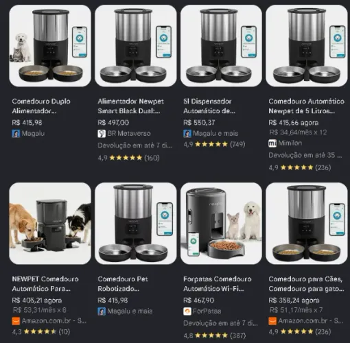 Comedouro Automático Newpet 5L Inox