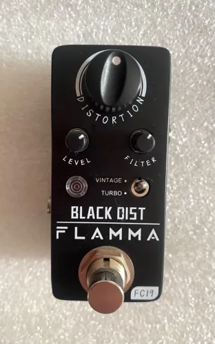 Pedal Flamma Fc-19 Black Dist Distortion Mini Rat Proco