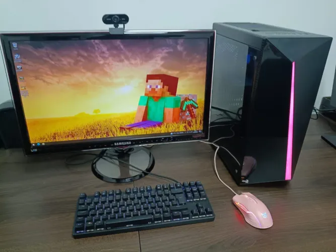 PC Gamer Completo + Monitor + Periféricos | RX 550 4GB | 16GB RAM | SSD + HD