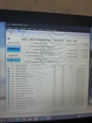 Hd externo 750 gigas marca wd