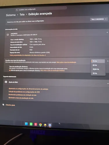 MONITOR AOC 75hz 24P