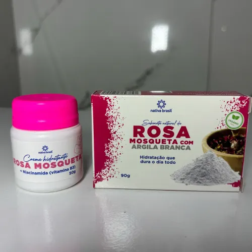 Kit Rosa Mosqueta Sabonete e Creme Nativa Brasil