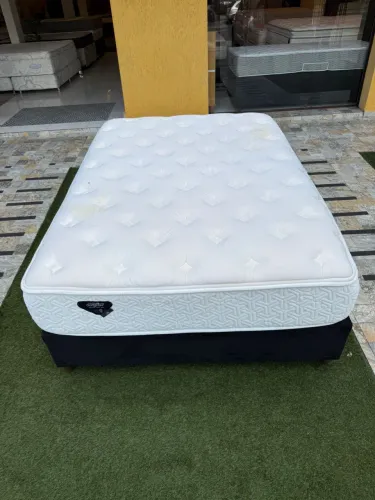 Cama box Casal ECOFLEX SEMINOVA TOP COM COLCHÃO - entrego! 