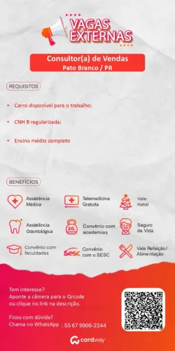 Consultor(a) de Vendas - Pato Branco