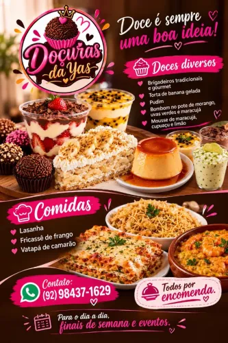 DOCES E COMIDAS POR ENCOMENDA!