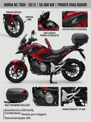 ?Honda[Oportunidade] NC 700X 2013 | Pronta Para Viajar | Pneus Novos