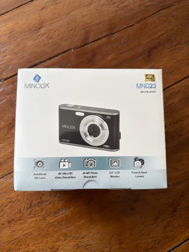 Câmera digital Minolta MND23 4k 48mp com selfie (lacrada na caixa)
