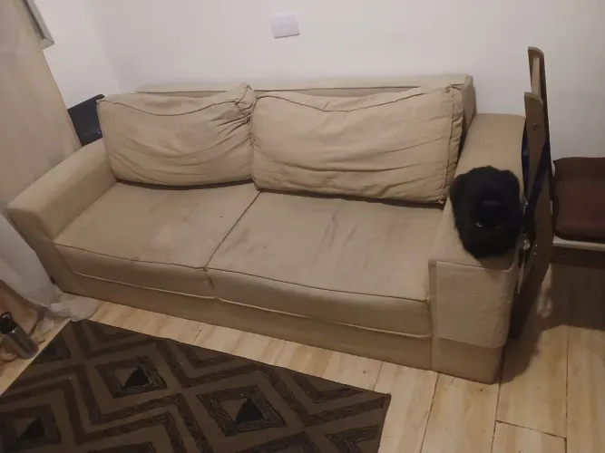 Sofá 3 Lugares Estilo Escandinavo Bege (Kivik) - Super Confortável!