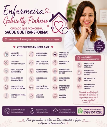 Enfermeira domiciliar. 
