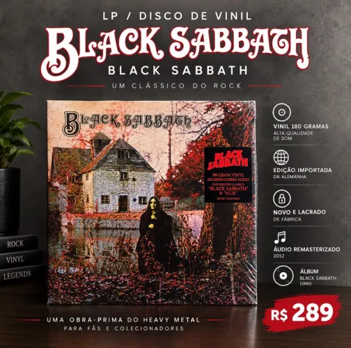 LP / VINIL | BLACK SABBATH - BLACK SABBATH | 180 GRAMAS | IMPORTADO