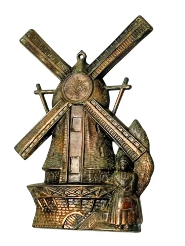 Souvenir moinho holandês de metal