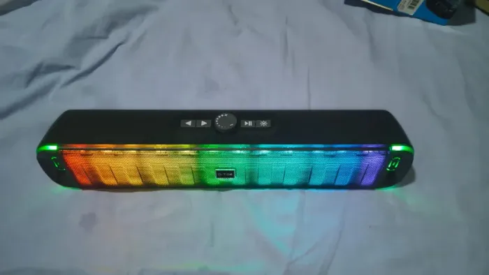 Caixa de Som PC Notebook TV Soundbar Gamer Bluetooth 16W RGB G-Tide SH30 Nova na Caixa