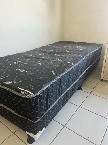 Cama Box Solteiro Conjugada Bamboo - Firme e Confortável (Apenas 6 meses de uso)