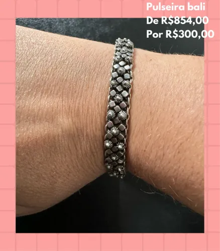 Pulseira prata de bali