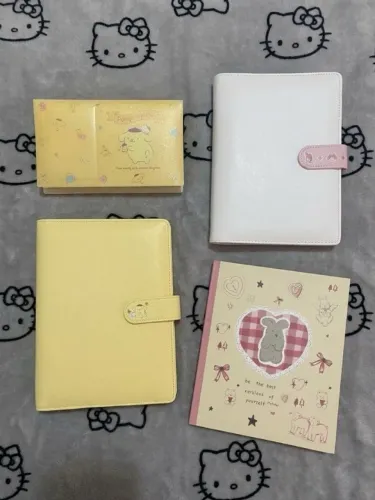 Kit 4 binders fichários a5 sanrio pompompurin my melody
