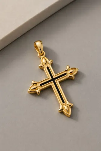 Crucifixo Fleuri em Ouro 18K 750