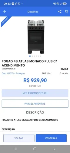 Fogão novo