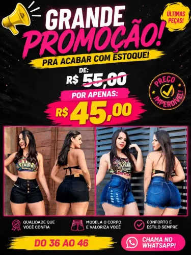 Shorts e bermuda feminina em promoção