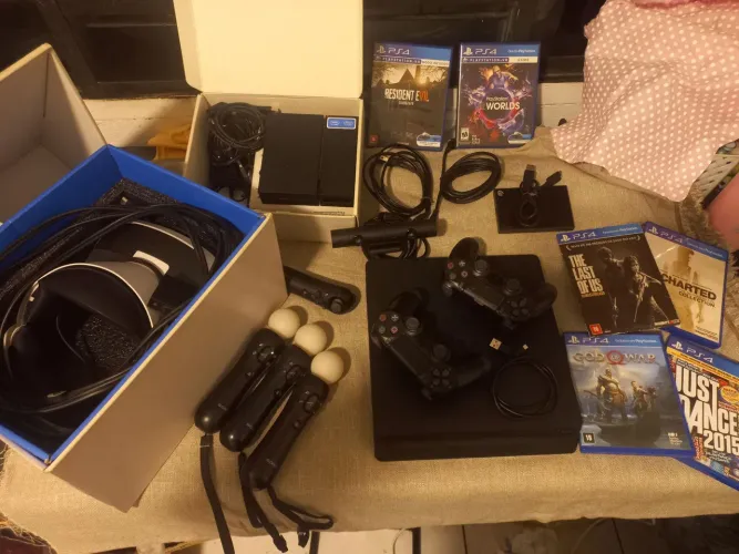 Ps4 slim + VR com kit maravilhoso!
