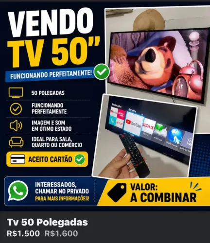Tv smart 50 polegadas