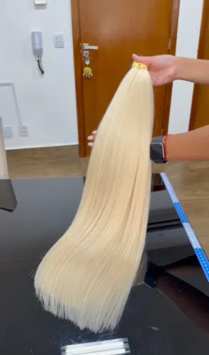 Mega hair humano loiro brasileiro do Sul 