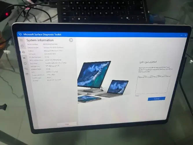 Microsoft Surface Pro 10 | Intel Ultra 7 | 16 GB de RAM | SSD de 256 GB praticamente novo