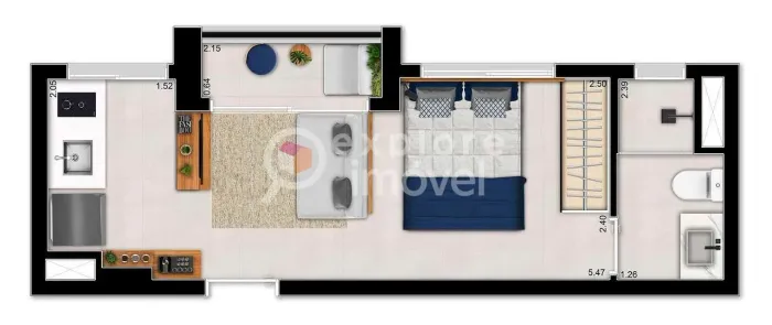 Blend Santa Cecília - Studio em Santa Cecília com Fitness, Piscina, Pet Place e Mais. Opor