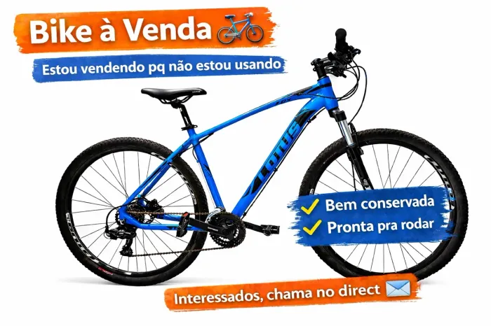 Vendo Bike Lotus Fox aro 29 Quadro 19 Alumínio 21 velocidades 