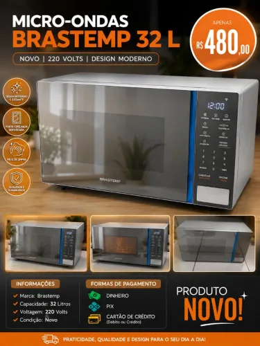 Microondas Brastemp 32 litros