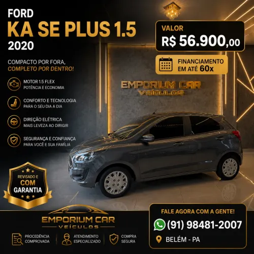 Ford KA 1.5 SE Plus 12V Flex 5P Mec. 2020